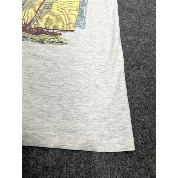 Vintage Daytona Beach Sail Boats Gray Single Stitch Graphic T-Shirt Size Medium - Picture 3 of 8